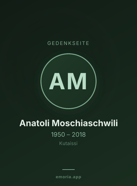 Gedenkportrait von Anatoli Moschiaschwili