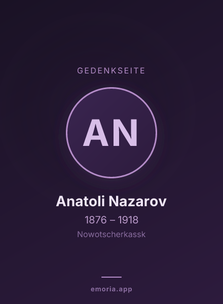 Gedenkportrait von Anatoli Nazarov