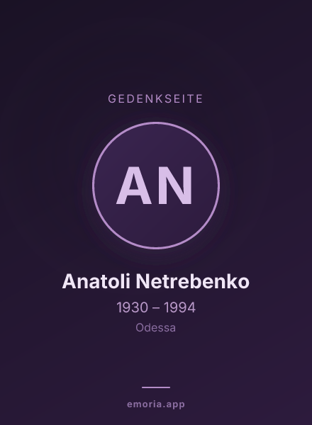 Gedenkportrait von Anatoli Netrebenko