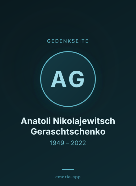 Gedenkportrait von Anatoli Nikolajewitsch Geraschtschenko