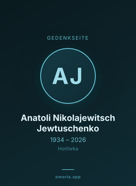 Gedenkportrait von Anatoli Nikolajewitsch Jewtuschenko