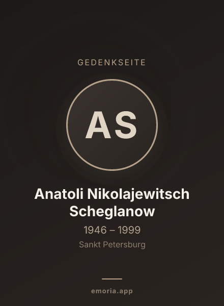 Gedenkportrait von Anatoli Nikolajewitsch Scheglanow