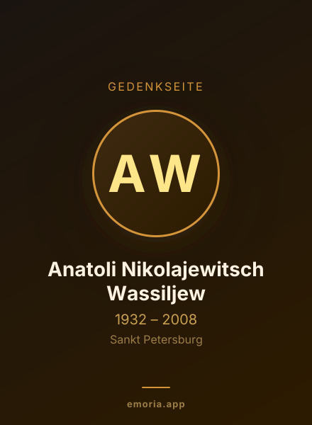 Gedenkportrait von Anatoli Nikolajewitsch Wassiljew