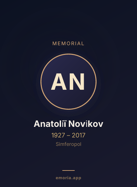 Memorial portrait of Anatolіï Novіkov