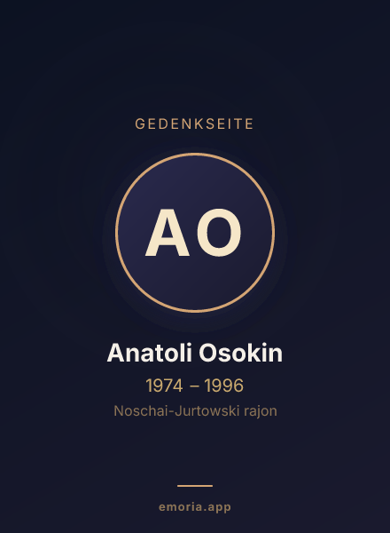 Gedenkportrait von Anatoli Osokin