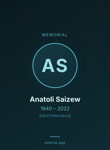 Memorial portrait of Anatoli Saizew
