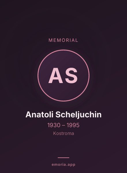 Memorial portrait of Anatoli Scheljuchin