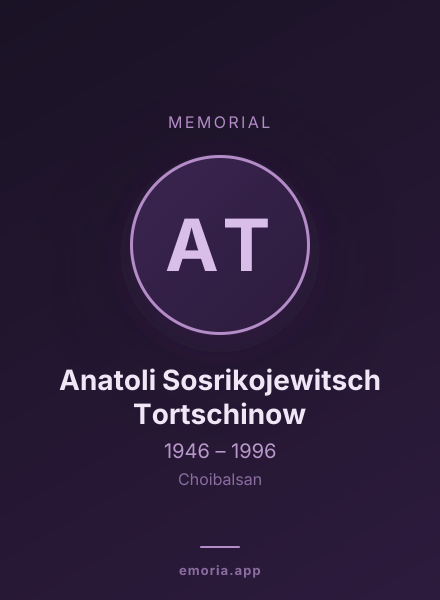 Memorial portrait of Anatoli Sosrikojewitsch Tortschinow