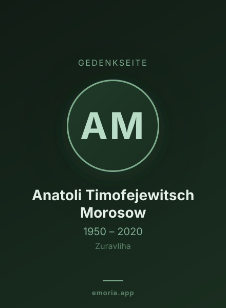 Gedenkportrait von Anatoli Timofejewitsch Morosow