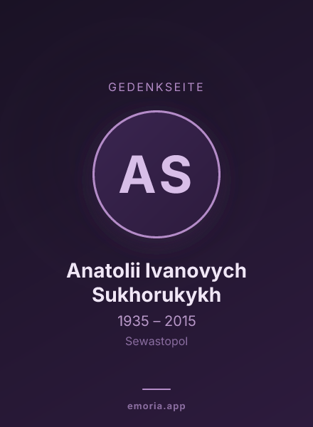 Gedenkportrait von Anatolii Ivanovych Sukhorukykh