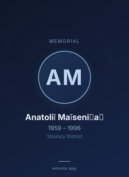Memorial portrait of Anatoliĭ Maĭseni︠a︡