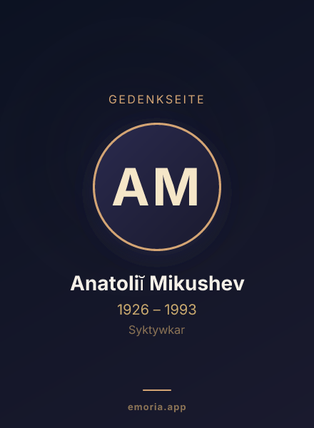 Gedenkportrait von Anatoliĭ Mikushev