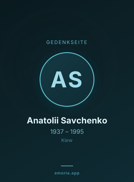 Gedenkportrait von Anatolii Savchenko