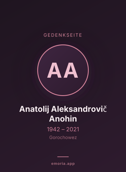 Gedenkportrait von Anatolij Aleksandrovič Anohin