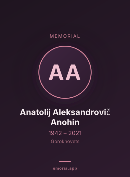 Memorial portrait of Anatolij Aleksandrovič Anohin