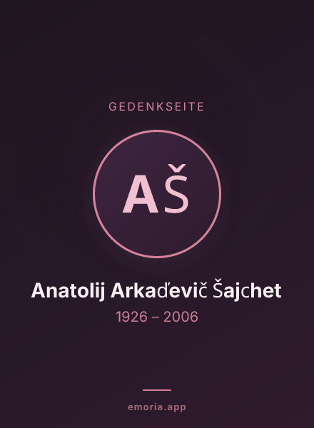 Gedenkportrait von Anatolij Arkaďevič Šajchet