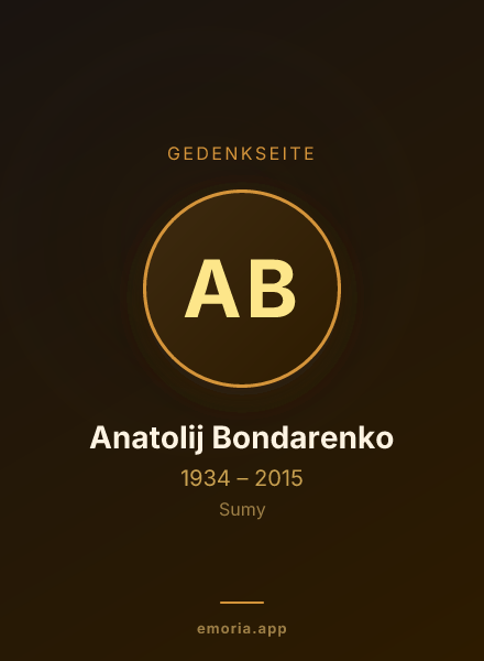 Gedenkportrait von Anatolij Bondarenko