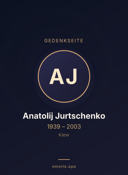 Gedenkportrait von Anatolij Jurtschenko