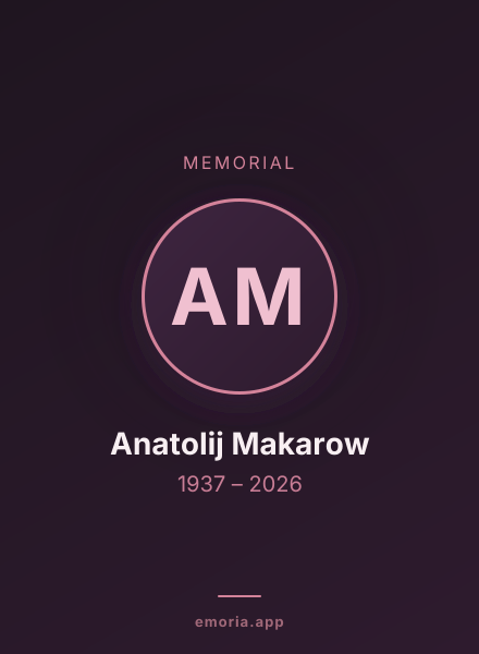 Memorial portrait of Anatolij Makarow