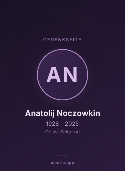 Gedenkportrait von Anatolij Noczowkin