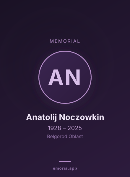 Memorial portrait of Anatolij Noczowkin