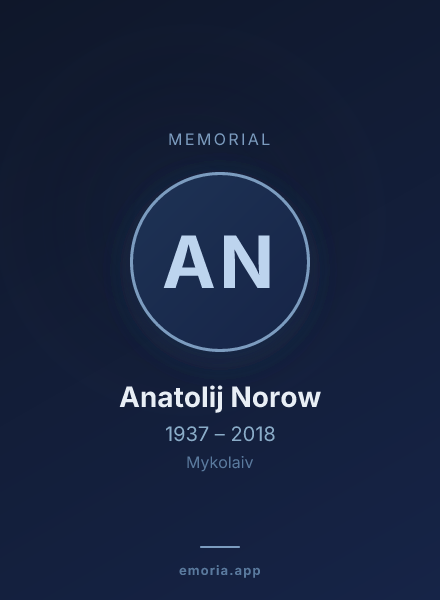 Memorial portrait of Anatolij Norow
