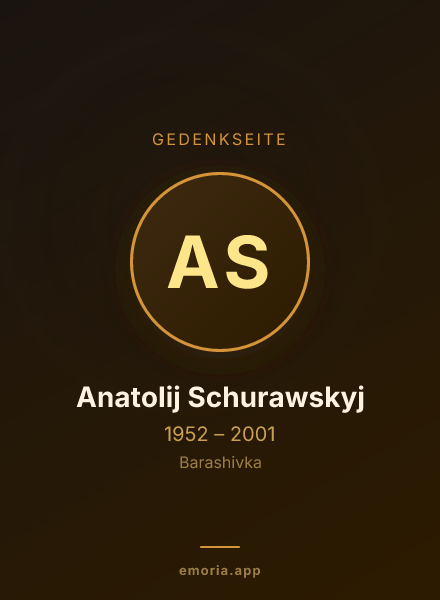 Gedenkportrait von Anatolij Schurawskyj