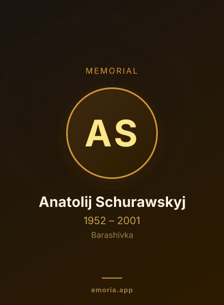 Memorial portrait of Anatolij Schurawskyj