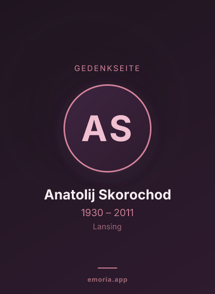 Gedenkportrait von Anatolij Skorochod