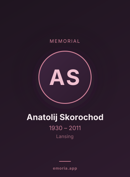 Memorial portrait of Anatolij Skorochod