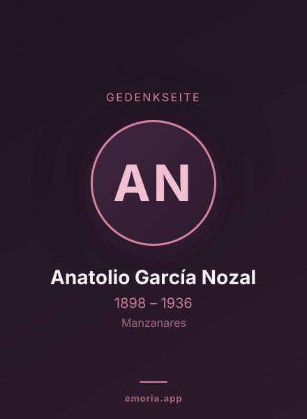 Gedenkportrait von Anatolio García Nozal