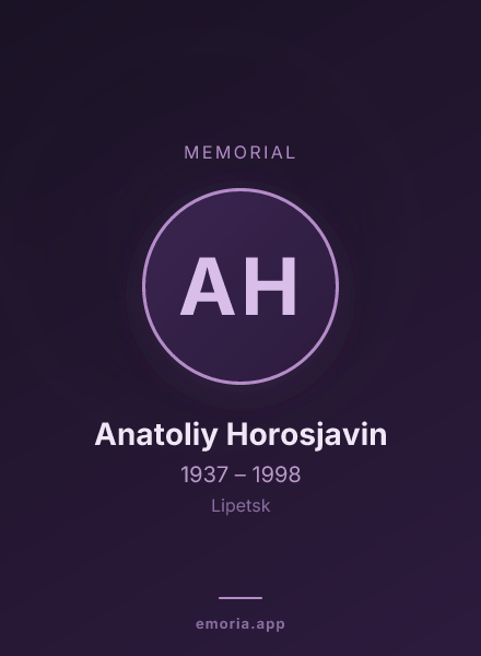 Memorial portrait of Anatoliy Horosjavin