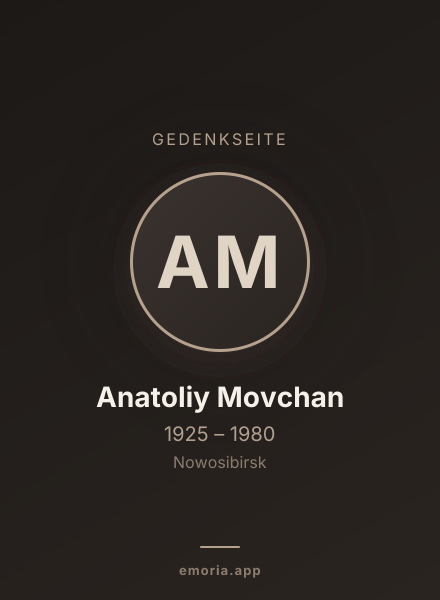 Gedenkportrait von Anatoliy Movchan