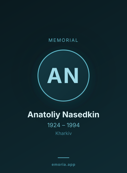 Memorial portrait of Anatoliy Nasedkin