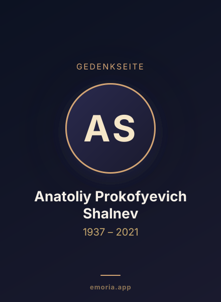 Gedenkportrait von Anatoliy Prokofyevich Shalnev