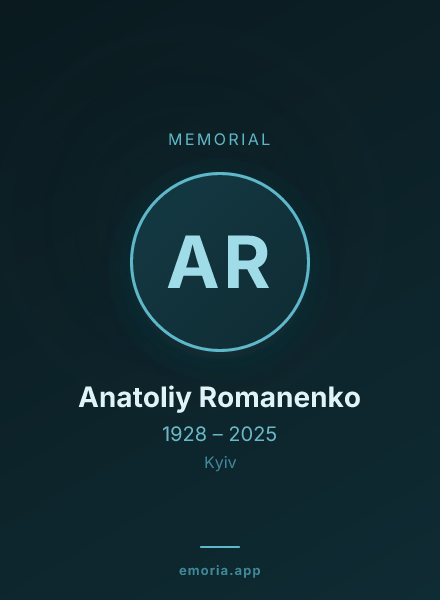 Memorial portrait of Anatoliy Romanenko