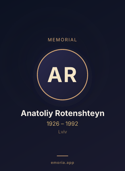 Memorial portrait of Anatoliy Rotenshteyn