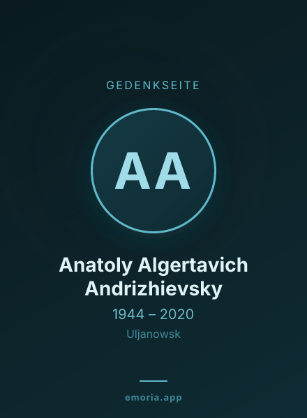 Gedenkportrait von Anatoly Algertavich Andrizhievsky