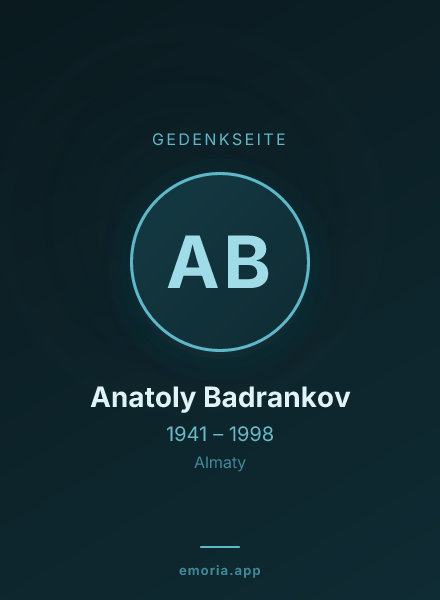 Gedenkportrait von Anatoly Badrankov