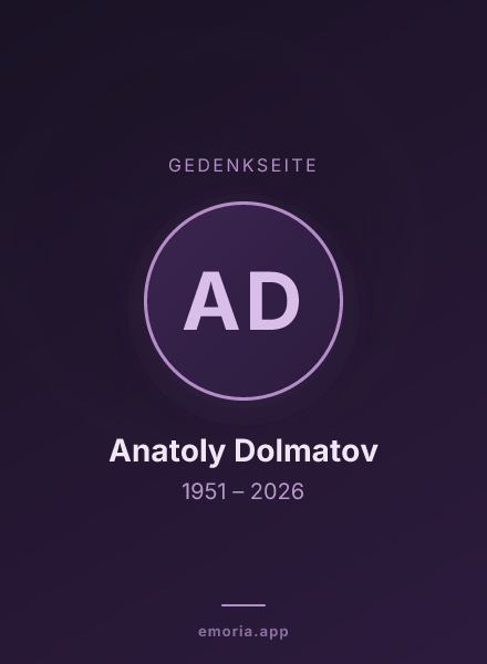 Gedenkportrait von Anatoly Dolmatov