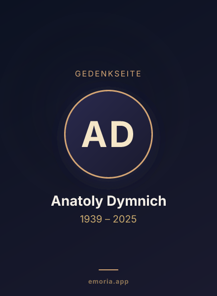 Gedenkportrait von Anatoly Dymnich