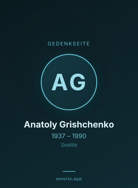 Gedenkportrait von Anatoly Grishchenko