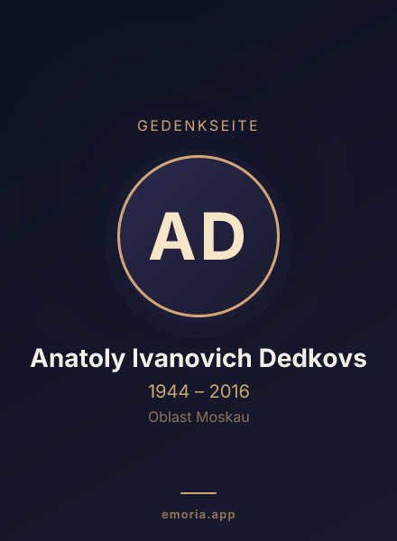 Gedenkportrait von Anatoly Ivanovich Dedkovs