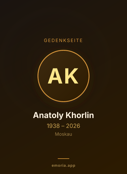 Gedenkportrait von Anatoly Khorlin