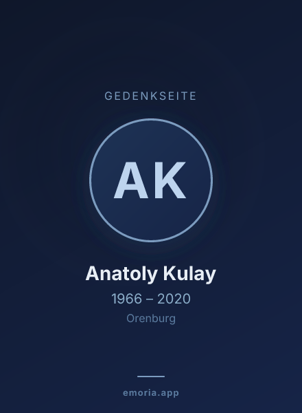 Gedenkportrait von Anatoly Kulay