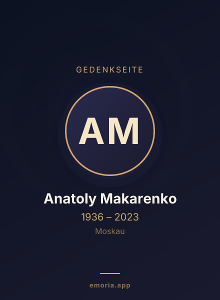 Gedenkportrait von Anatoly Makarenko