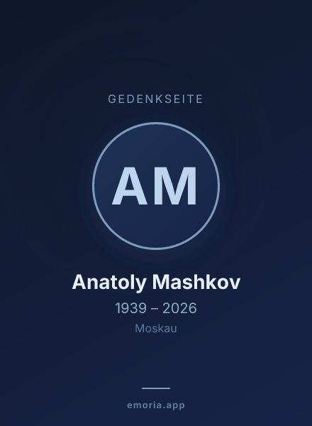 Gedenkportrait von Anatoly Mashkov