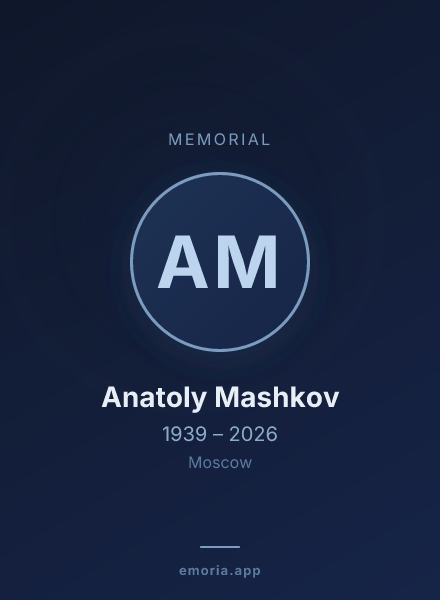 Memorial portrait of Anatoly Mashkov