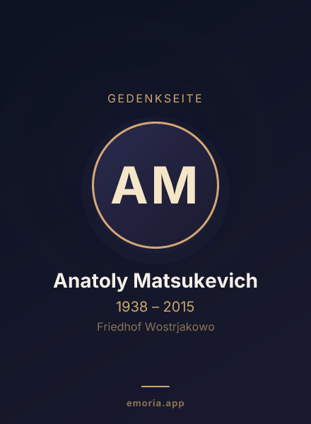 Gedenkportrait von Anatoly Matsukevich