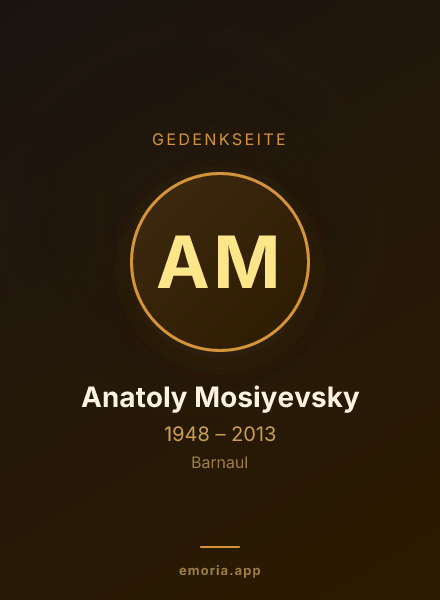 Gedenkportrait von Anatoly Mosiyevsky